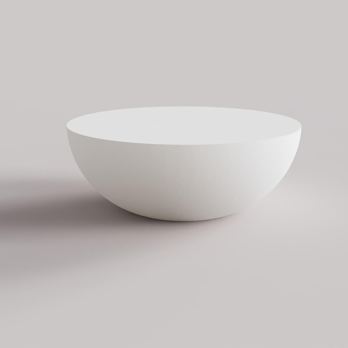 COUCHTISCH CHRONOS aus Beton Groß 107 x 107 x 39.5 cm - Creme, Naturmaterialien (107/107/39.5cm) - Elementi