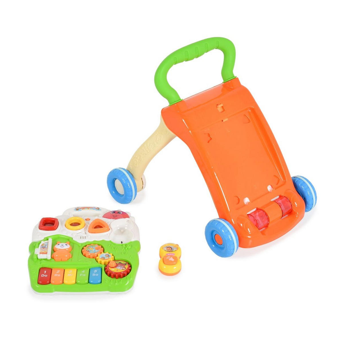 LAUFHILFE Piano 999c grün abnehmbar Spielcenter Melodien, Lichter, Geräusche - Grün, Kunststoff (42/39/44cm) - Moni