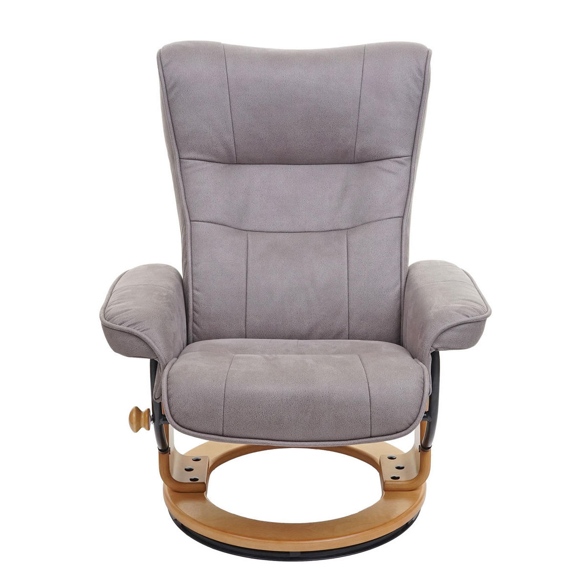 RELAXSESSEL MIT HOCKER Hellgrau - Hellgrau, Textil (85/104/117cm) - MCA