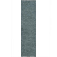 WOLLTEPPICH ALNE, einfarbig, Türkis, 80 x 230 cm - Blau, Textil (80/230cm) - KADIMA DESIGN