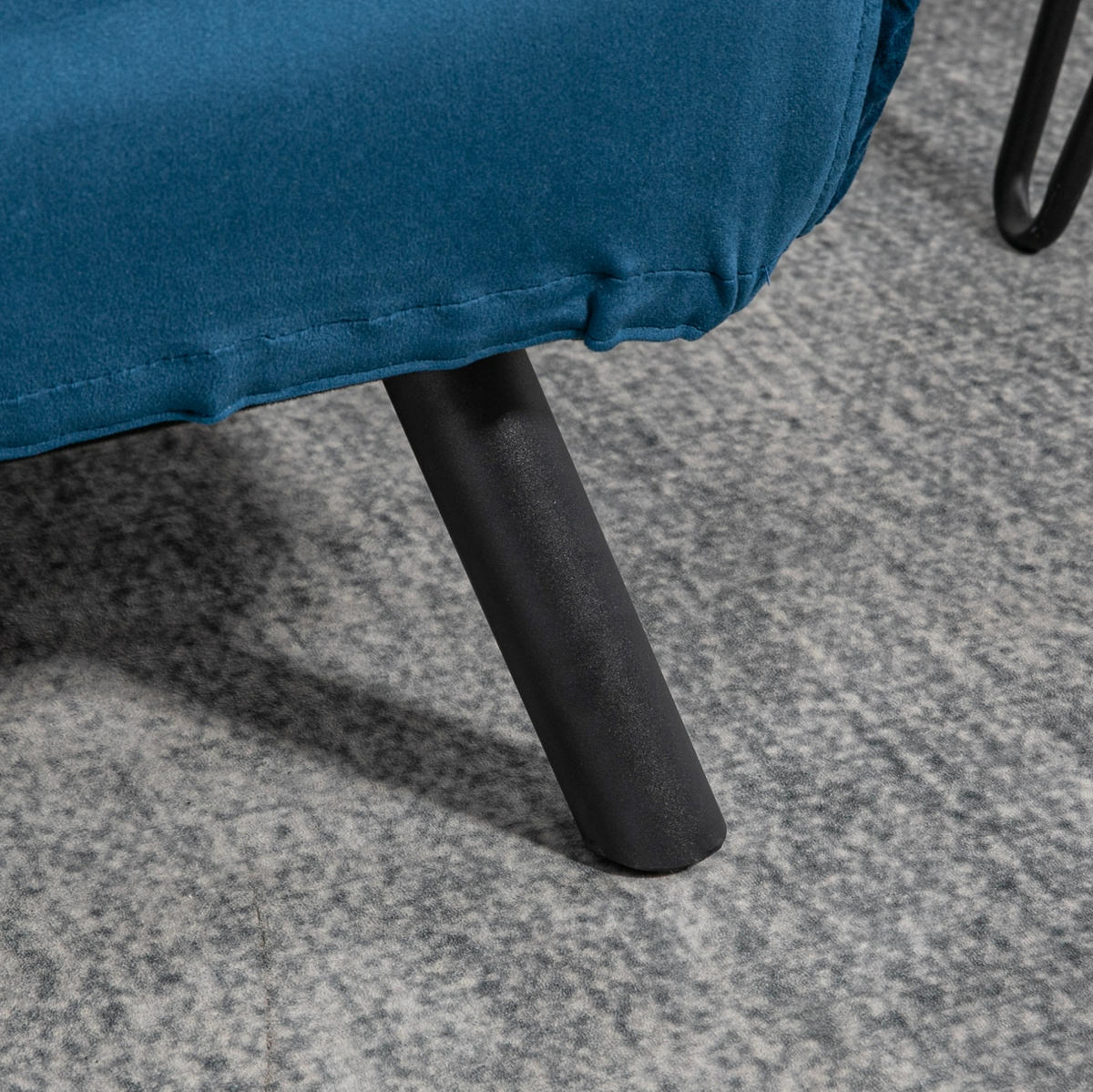 SCHLAFSESSEL mit Bettfunktion 102 x 73 x 81 cm Samt Blue - Blau, Holzwerkstoff (102/81/73cm) - Meubliv