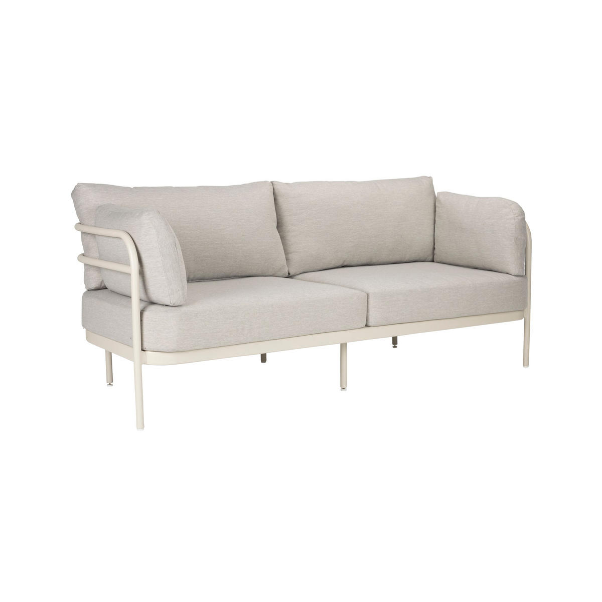 GARTENSET Vista Sofa/ 2 Sessel - Beige, Kunststoff - Zuiver
