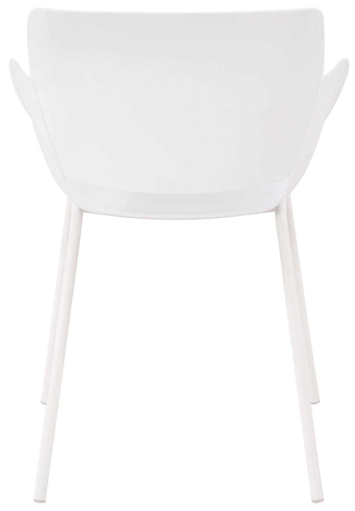 GARTENMÖBEL-SET Hanna 4 Stühle 196x80x80cm Kunststoff Weiß Balkonset - Weiß, Kunststoff - DELUKE