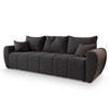 BETTSOFA MADISON Grau Dünner Stoff mit Schlaffunktion - Grau, Textil (242/82/80cm) - MASSENO