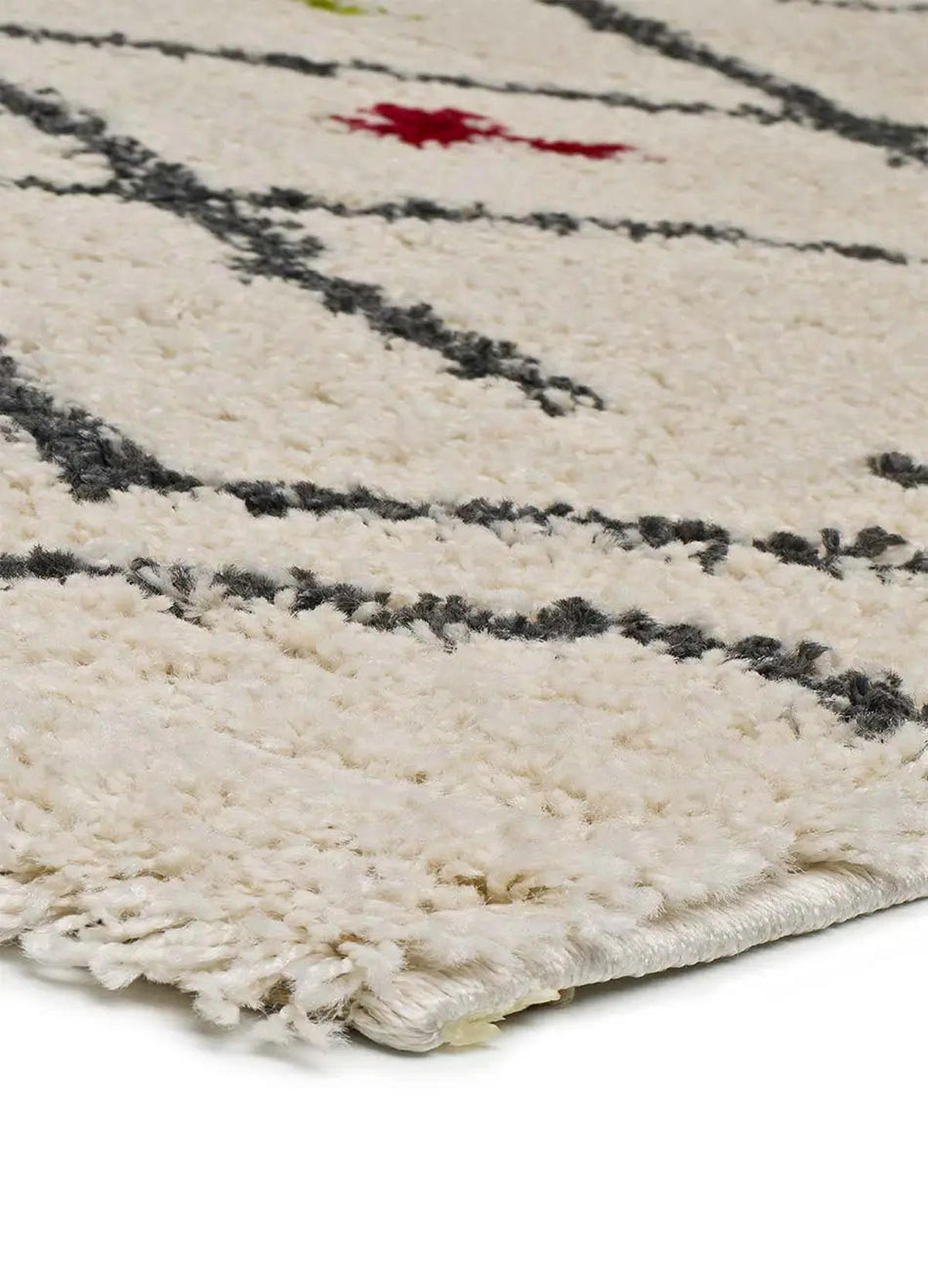 HOCHFLORTEPPICH Weiß Kasbah 133/190 cm - Multicolor/Weiß, Naturmaterialien/Textil (133/190cm) - Atticgo