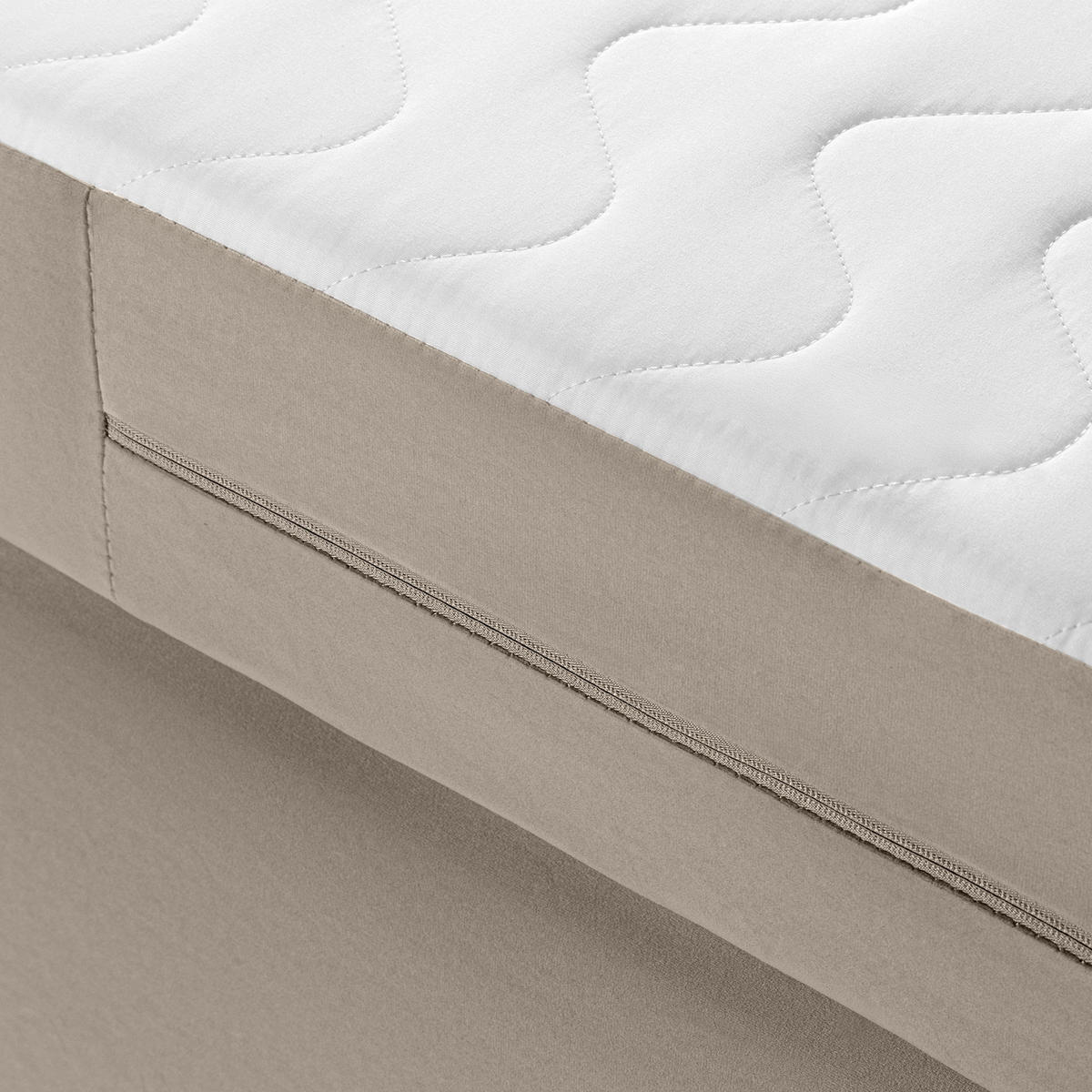 POLSTERBETT ARDEA, Beige - Beige/Schwarz, Holz/Holzwerkstoff (160/200cm) - KONSIMO®