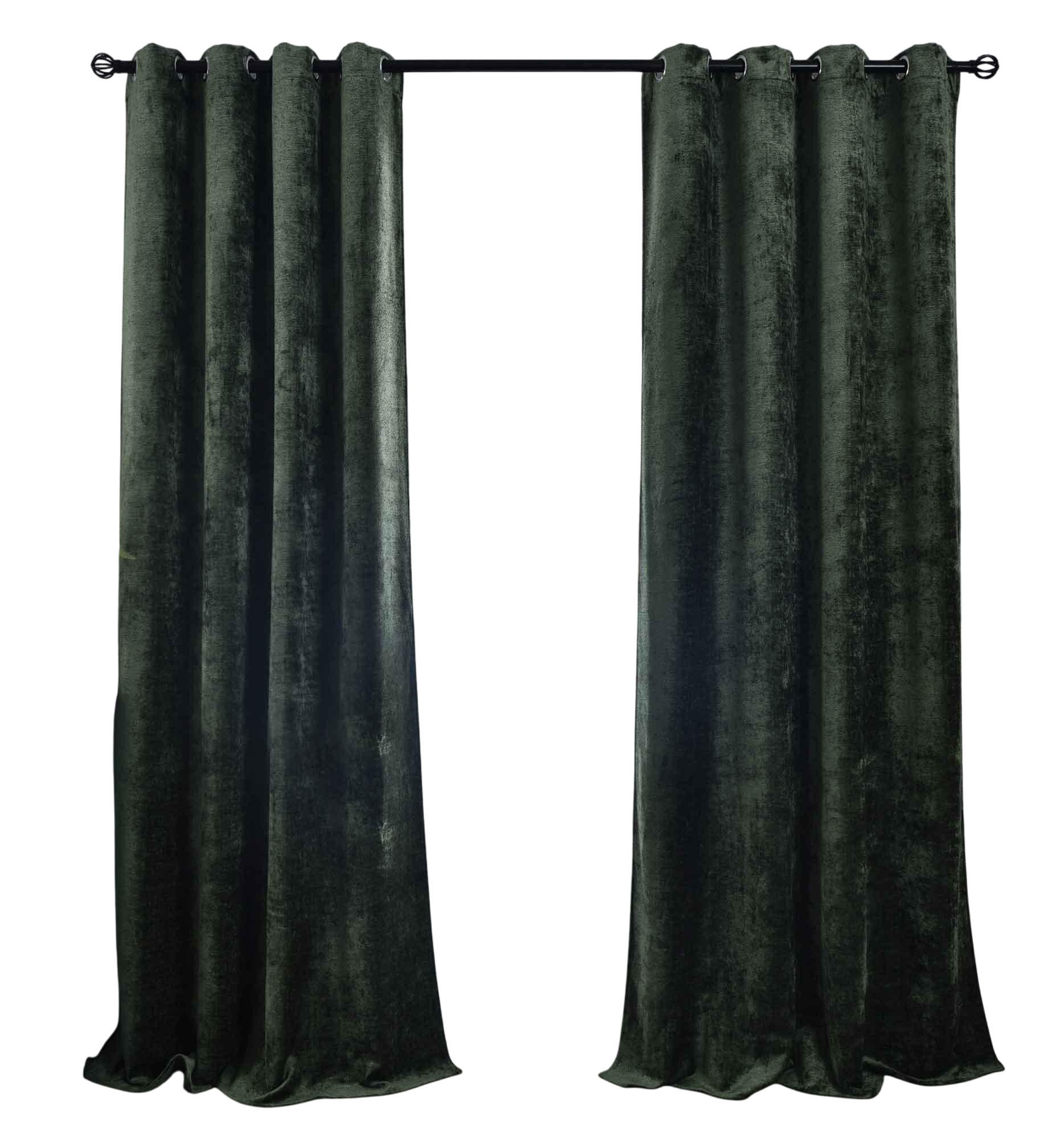 VORHANG 2ER SET »Nürnberg« HxB 245x135 cm Grün - Grün, Textil (135/245cm) - Gardinenbox