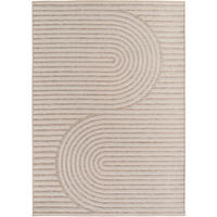 TEPPICH Outdoor Flachgewebe Boho Muster Polypropylen Balkon Beige Rechteckig 140x200 - Beige, Textil (140/200cm) - KADIMA DESIGN