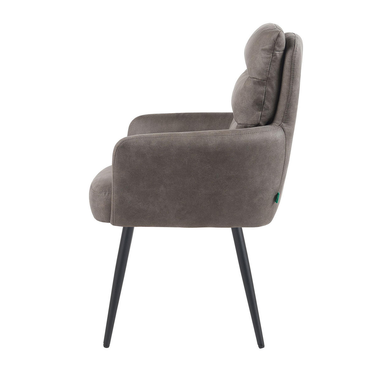 ESSZIMMERSTUHL Mika-Yann - Taupe/Schwarz, Textil/Metall (59/94/66cm) - DUBI Möbel