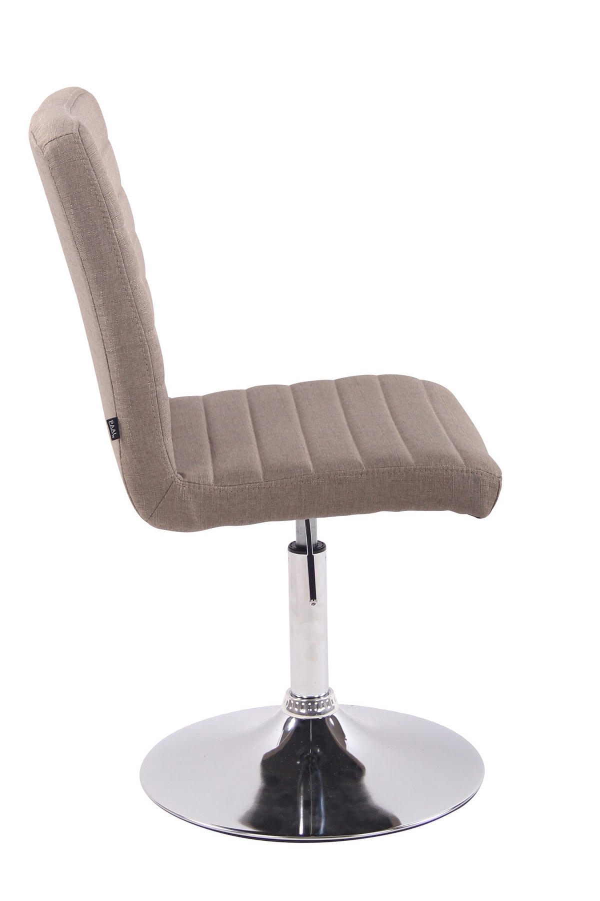 STUHL Stoff taupe - Taupe/Chromfarben, Textil/Metall (44/81/60cm) - CLP