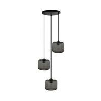 HÄNGELEUCHTE LILY - Rauchgrau, Hängeleuchte - Grau, Glas (30/30/149.7cm) - Home Deluxe