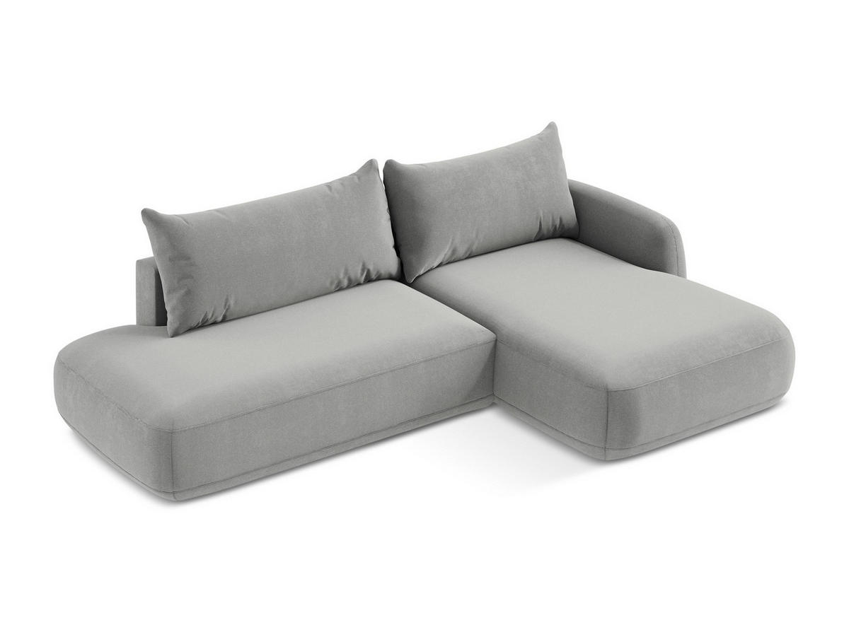 3-SITZER SOFA mit Schlaffunktion Bouclé Stoff Schwarz - Schwarz, Holzwerkstoff/Kunststoff (266/95/121cm) - LaMiaSofa