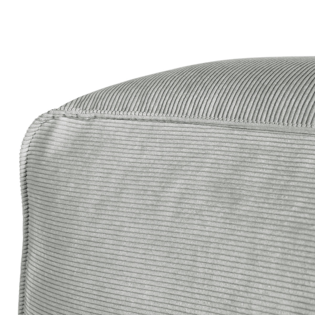 POLSTERHOCKER - Schwarz/Grau, Kunststoff/Textil (81/38/100cm) - home24