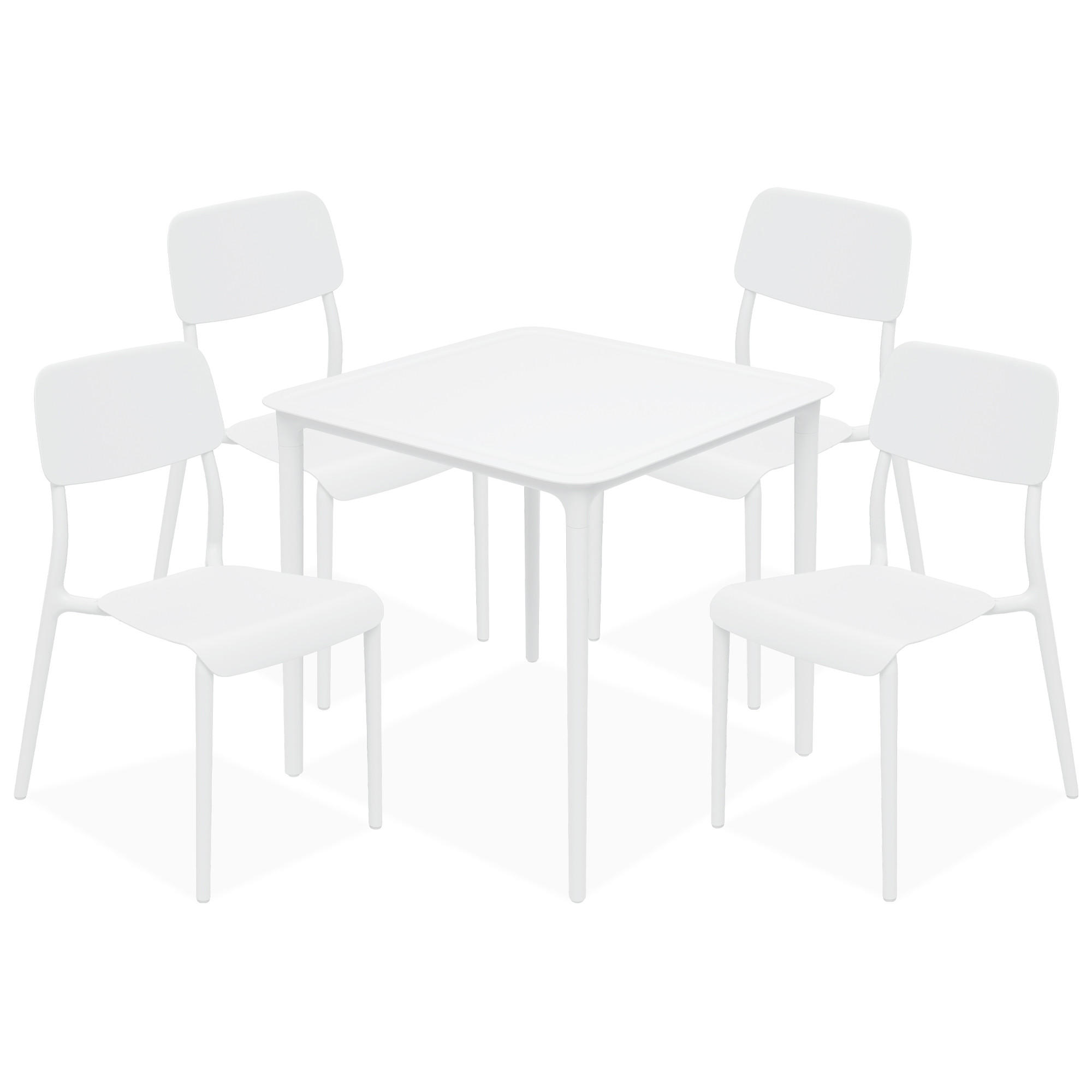 GARTENMÖBEL-SET GALIO, 5-tlg - Weiß, Kunststoff - KONSIMO®