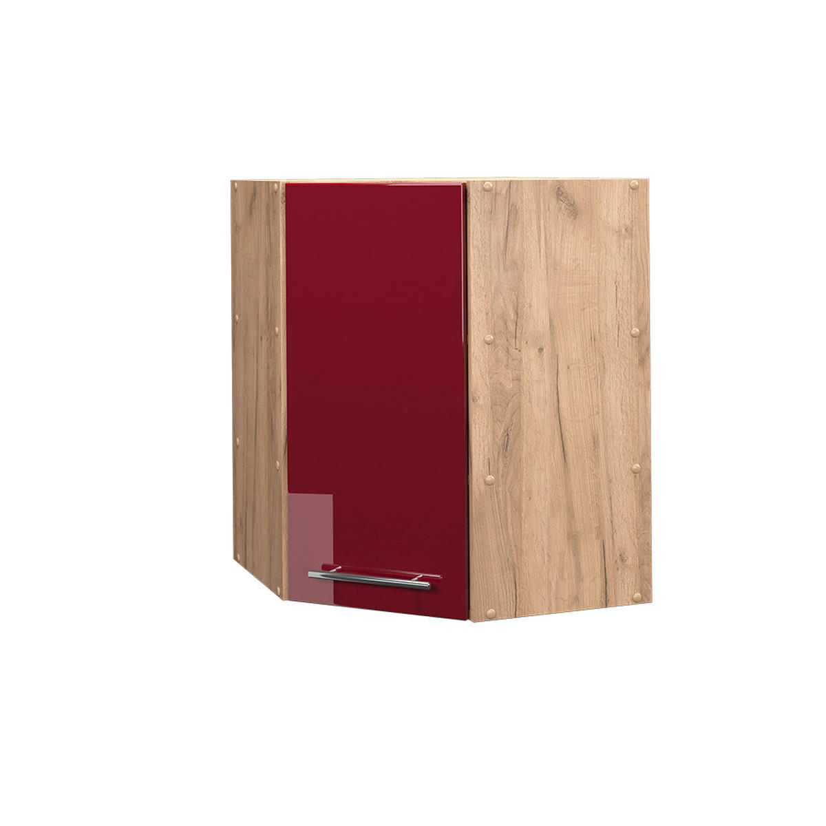ECKHÄNGESCHRANK Fame-Line Bordeaux Hochglanz 57 cm - Honigeiche/Bordeaux, Holzwerkstoff (57/72/34.1cm) - Vicco