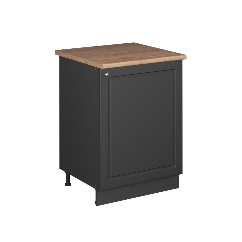 SPÜLENUNTERSCHRANK Fame-Line, Anthrazit-Gold Landhaus/Anthrazit, 60 cm - Anthrazit, Holzwerkstoff (60/82/60cm) - Vicco