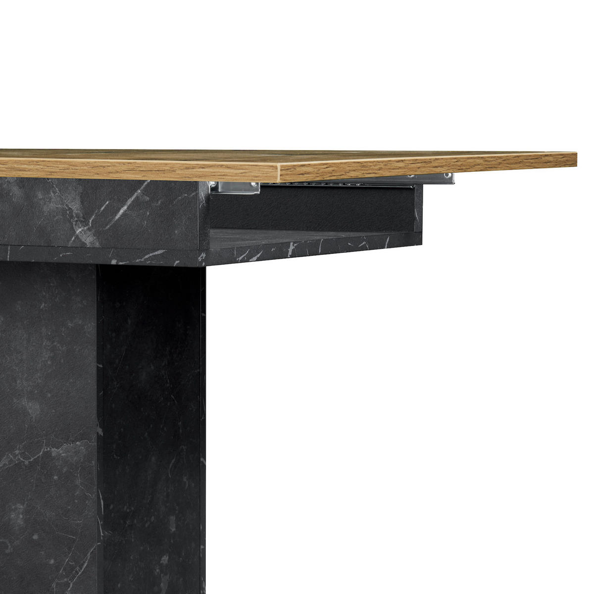 ESSTISCH BOSCO 120-160/80/76 cm - Honigeiche/Anthrazit, Holzwerkstoff (80/120/76cm) - B&D Home