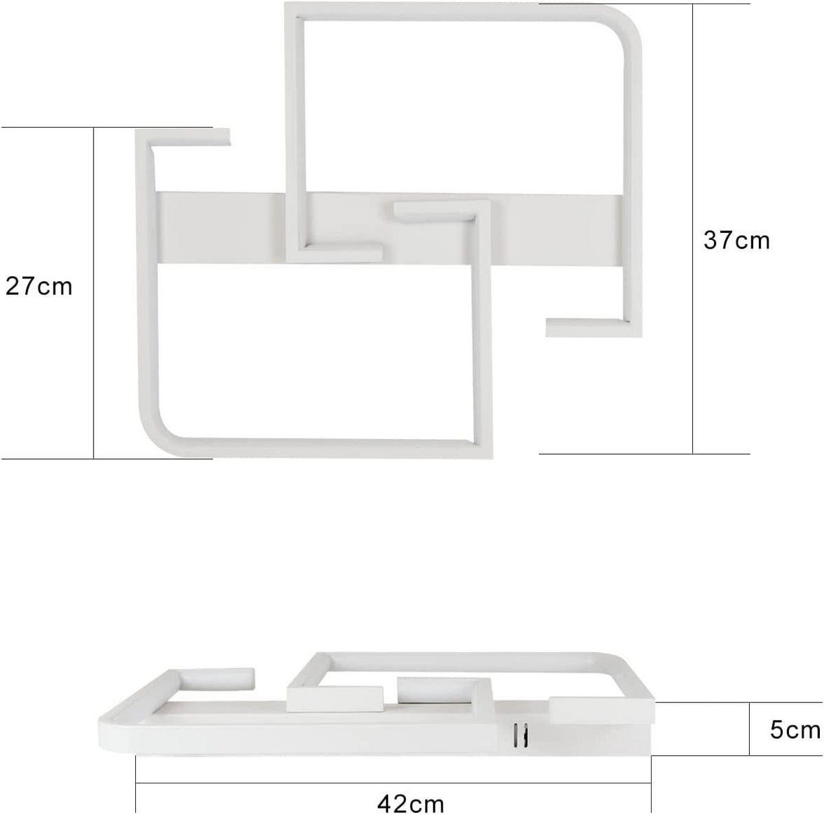 LED-DECKENLEUCHTE Emmerich 42/37/5 cm - Weiß, Metall (42/37/5cm) - Nettlife