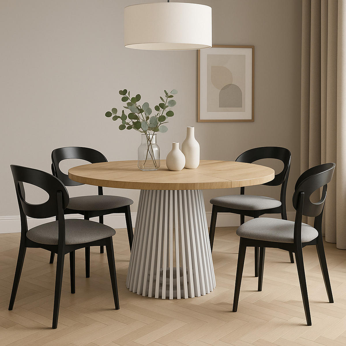 TISCH Weiß DUSTO Ausziehbar Mit Lamellen 100/200 cm - Weiß/Braun, Holzwerkstoff (200/100/77cm) - Sepro Meble