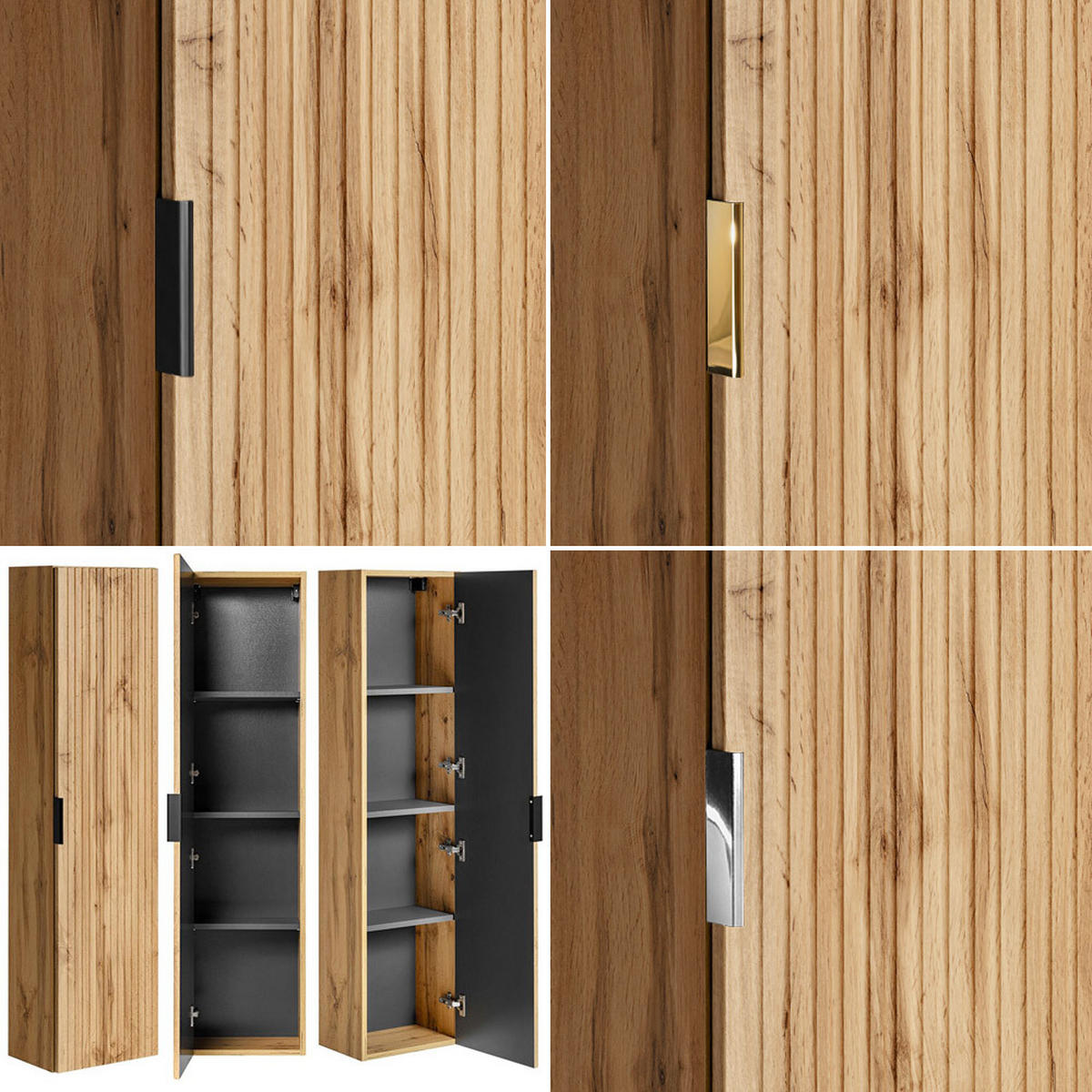 BADMÖBEL-SET 4-TLG. Adelaide-56 - Braun, Holzwerkstoff (180/200/46cm) - Lomado