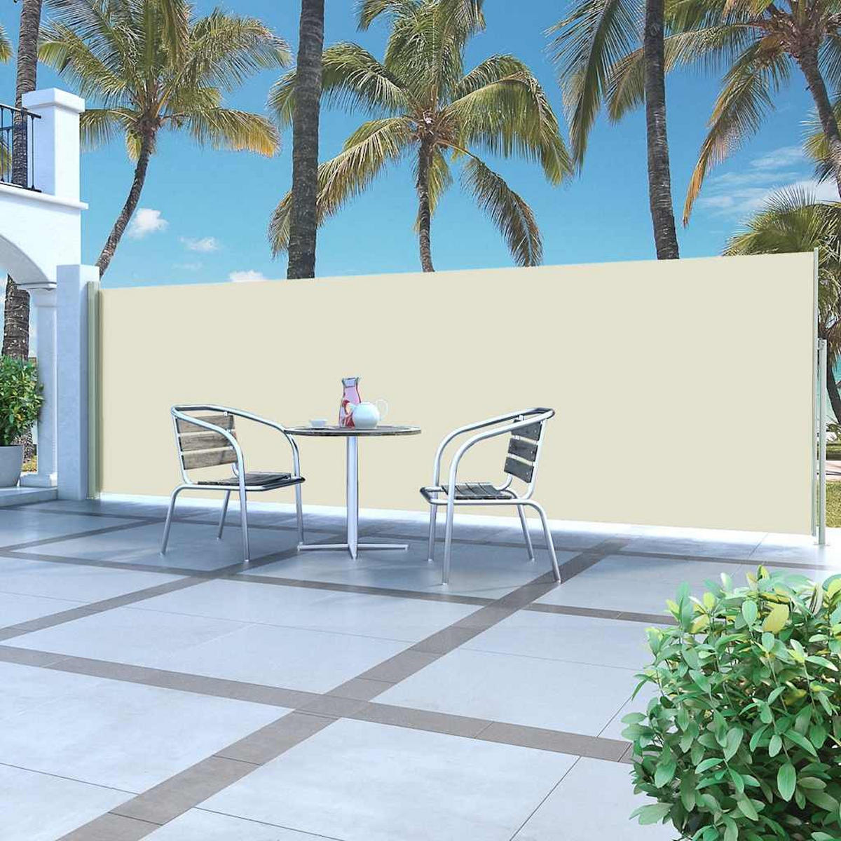 AUSZIEHBARE Seitenmarkise 160x500 cm Creme - Creme, Textil (5/160/500cm) - furnicato