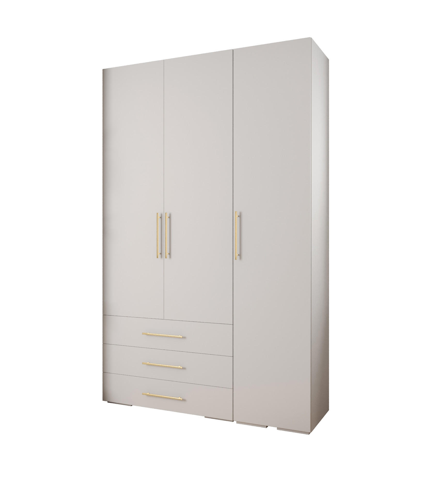 Abiks Möbel Garderoben-Set Weiß, Gold 150x236.7x47 cm
