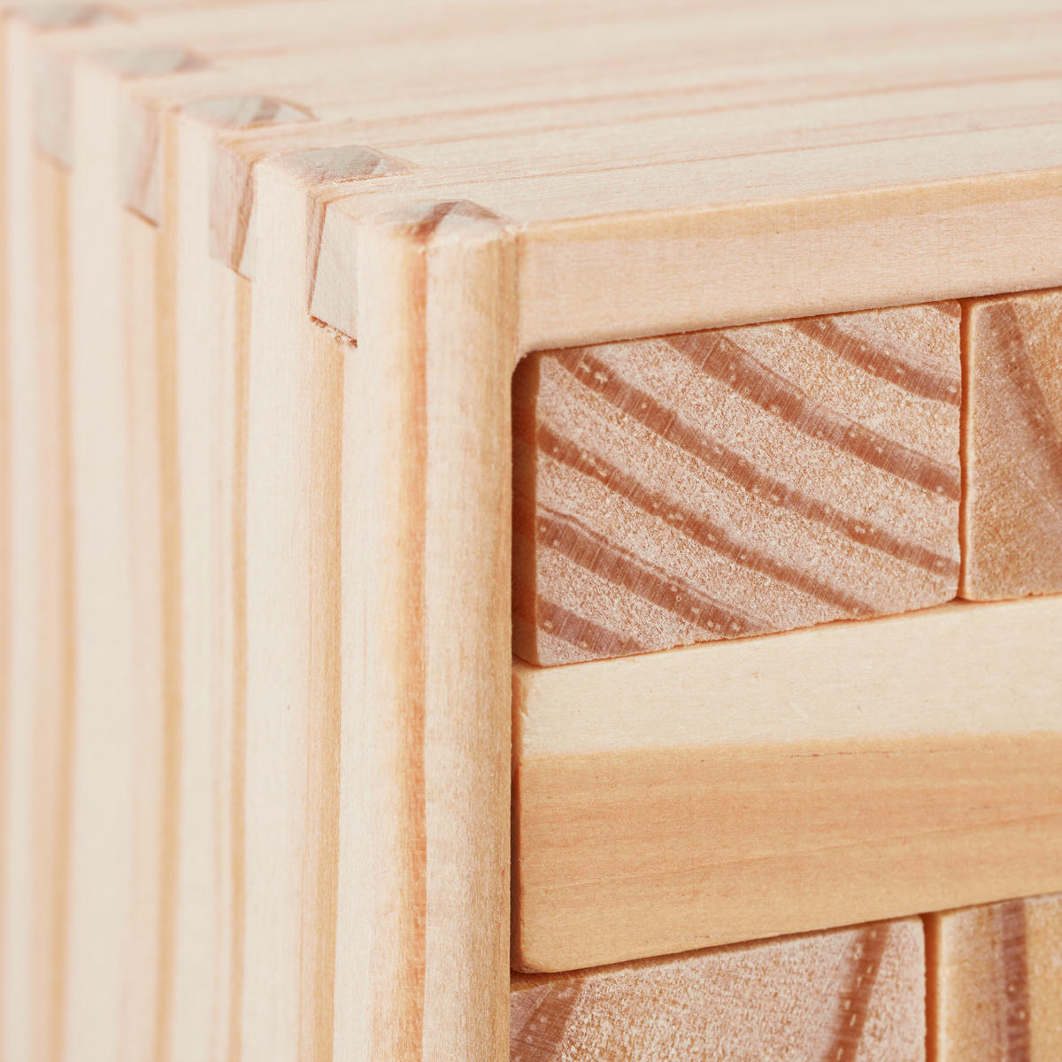 WACKELTURM - Hellbraun, Holz (8/7cm) - Relaxdays