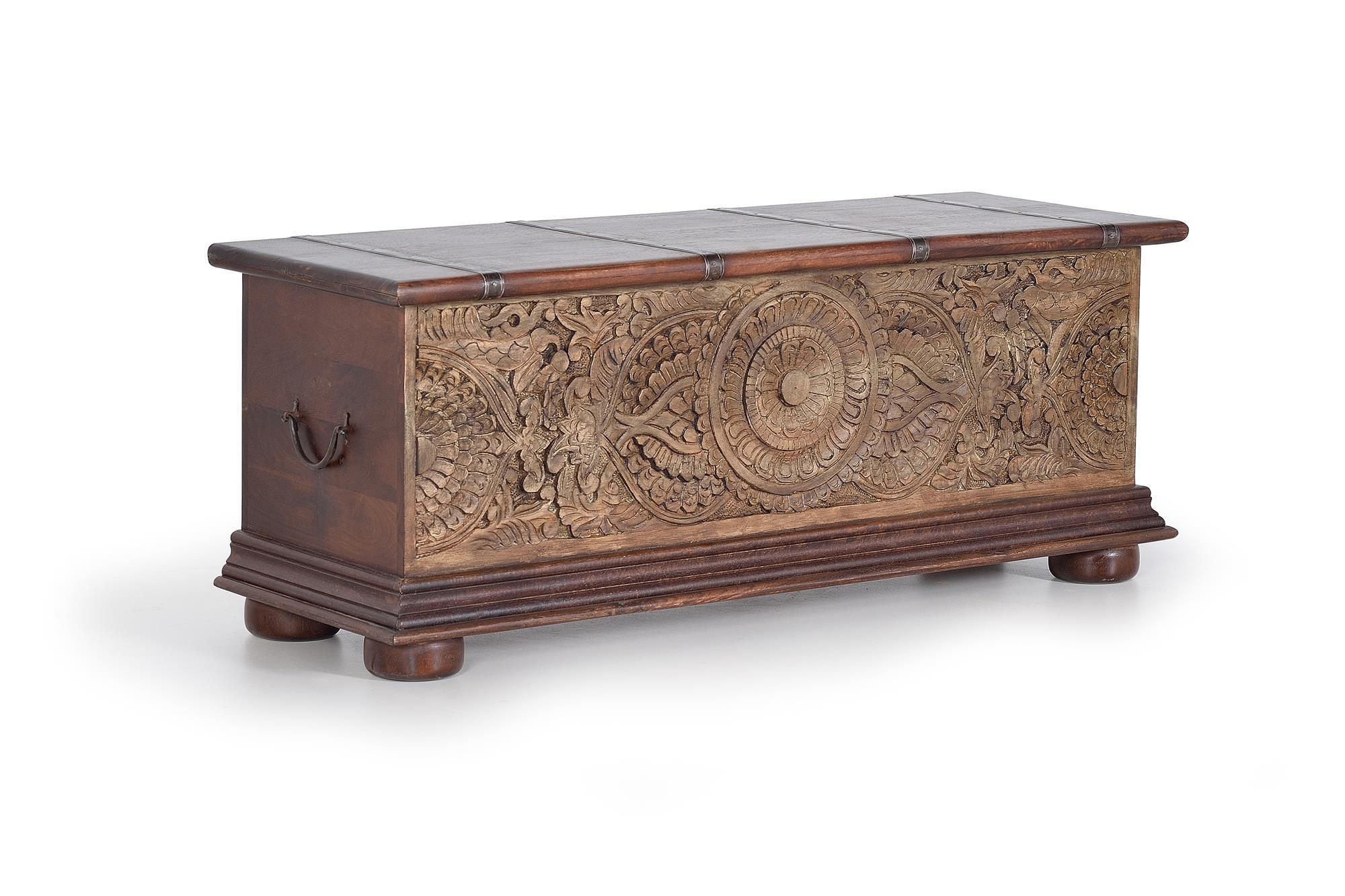 Giner y Colomer Truhe Dunkelbraun 116x45x40 cm