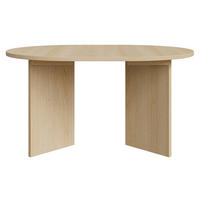 JÍDELNÍ stůl Selsey Ovo kulatý, dekor dub Lindberg, rozkládací, 110–190 × 110 cm - barva dubu/béžová, kompozitní dřevo (109.6/109.6/75cm) - Selsey