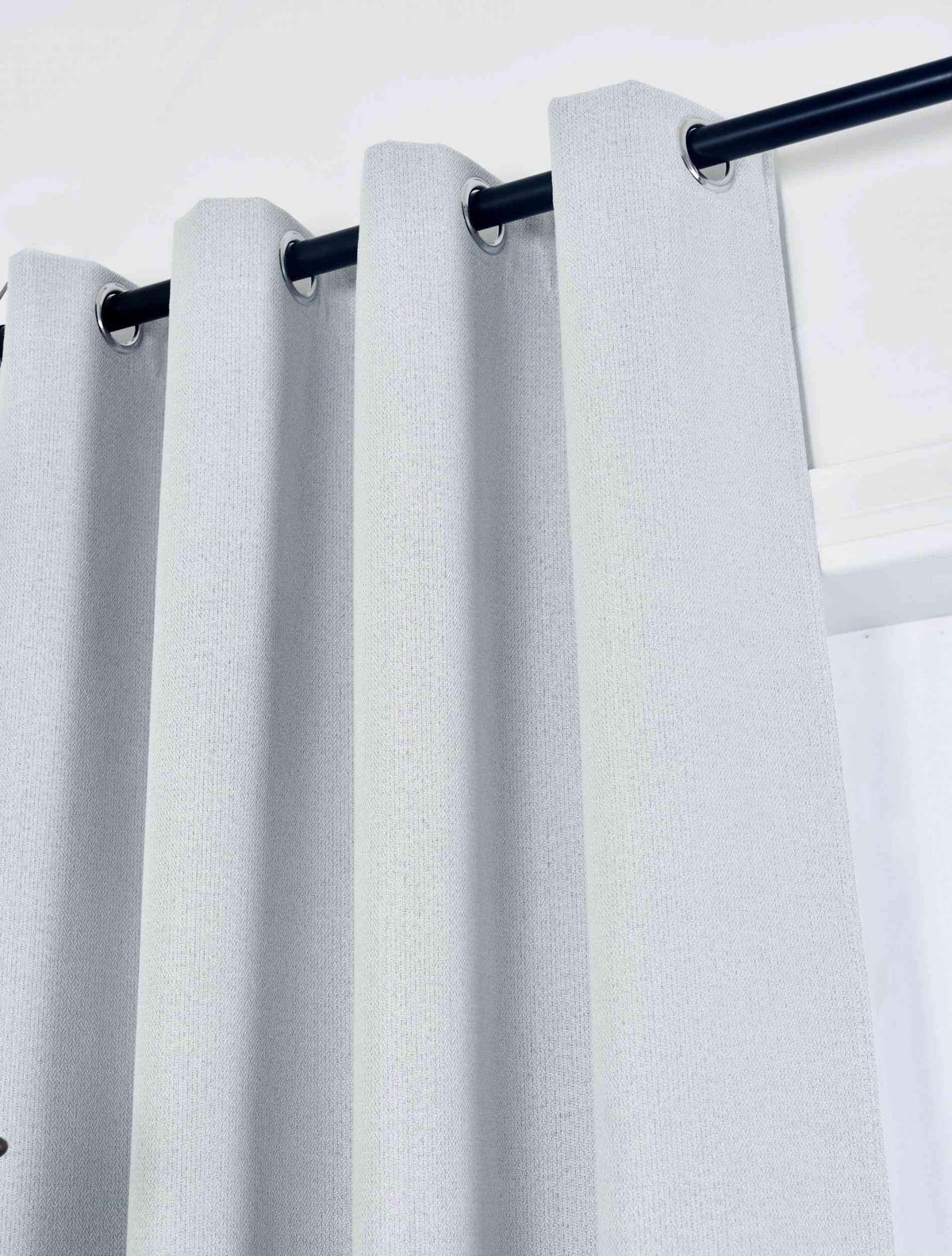 VORHANG 2ER SET »München Dark« HxB 225x145 cm Stein - Hellgrau, Textil (145/225cm) - Gardinenbox
