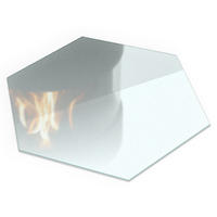 GLASPLATTE für Kaminofen h40 cm – Milchglas Optik - Transparent, Glas (40/40/0.4cm) - ArtPrintCave