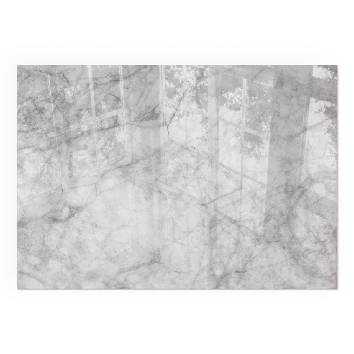 GLASPLATTE für Kamin 100x70 cm - Grau, Glas (100/70/0.4cm) - TULUP