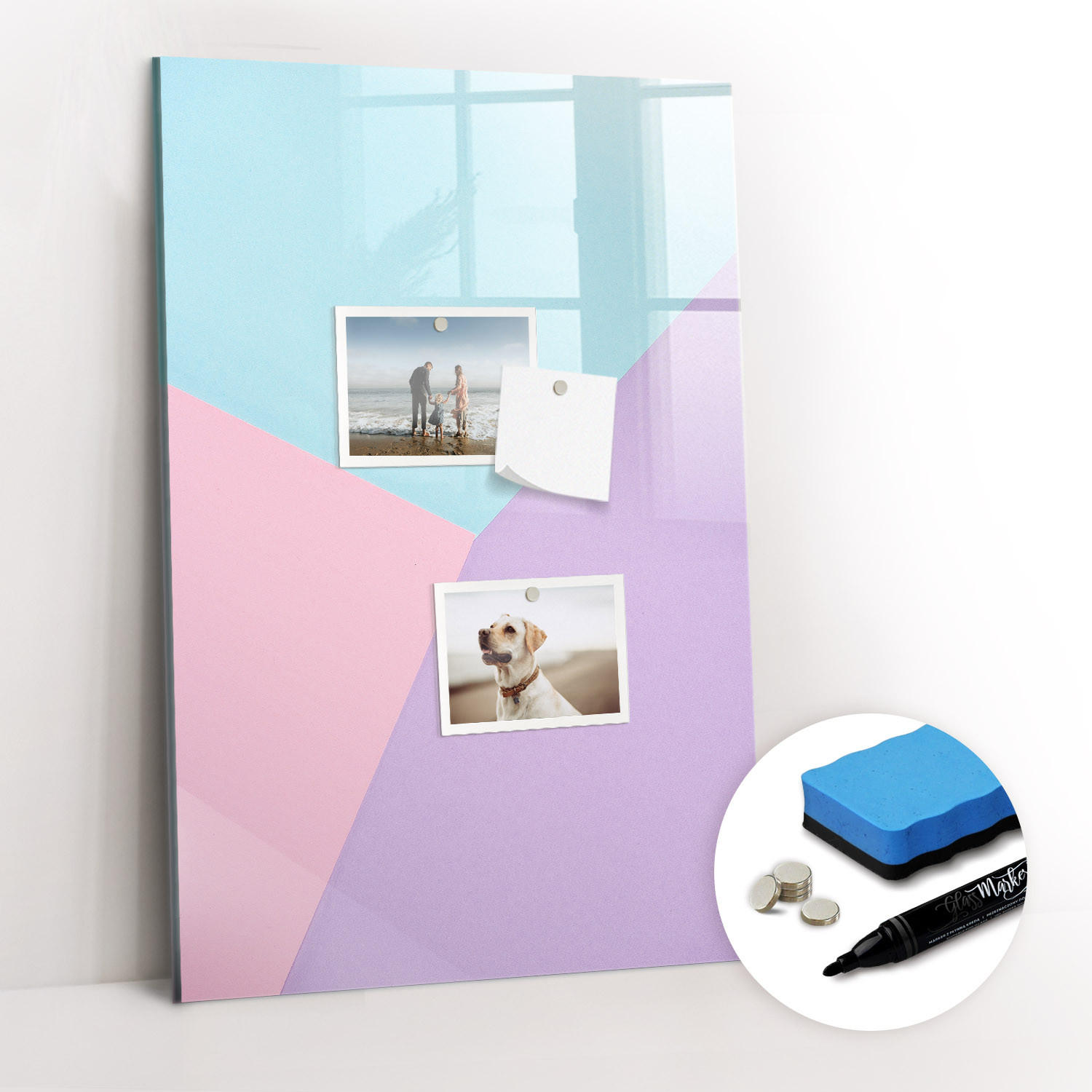 Tulup Magnettafel Mehrfarbig 60x40x0.4 cm
