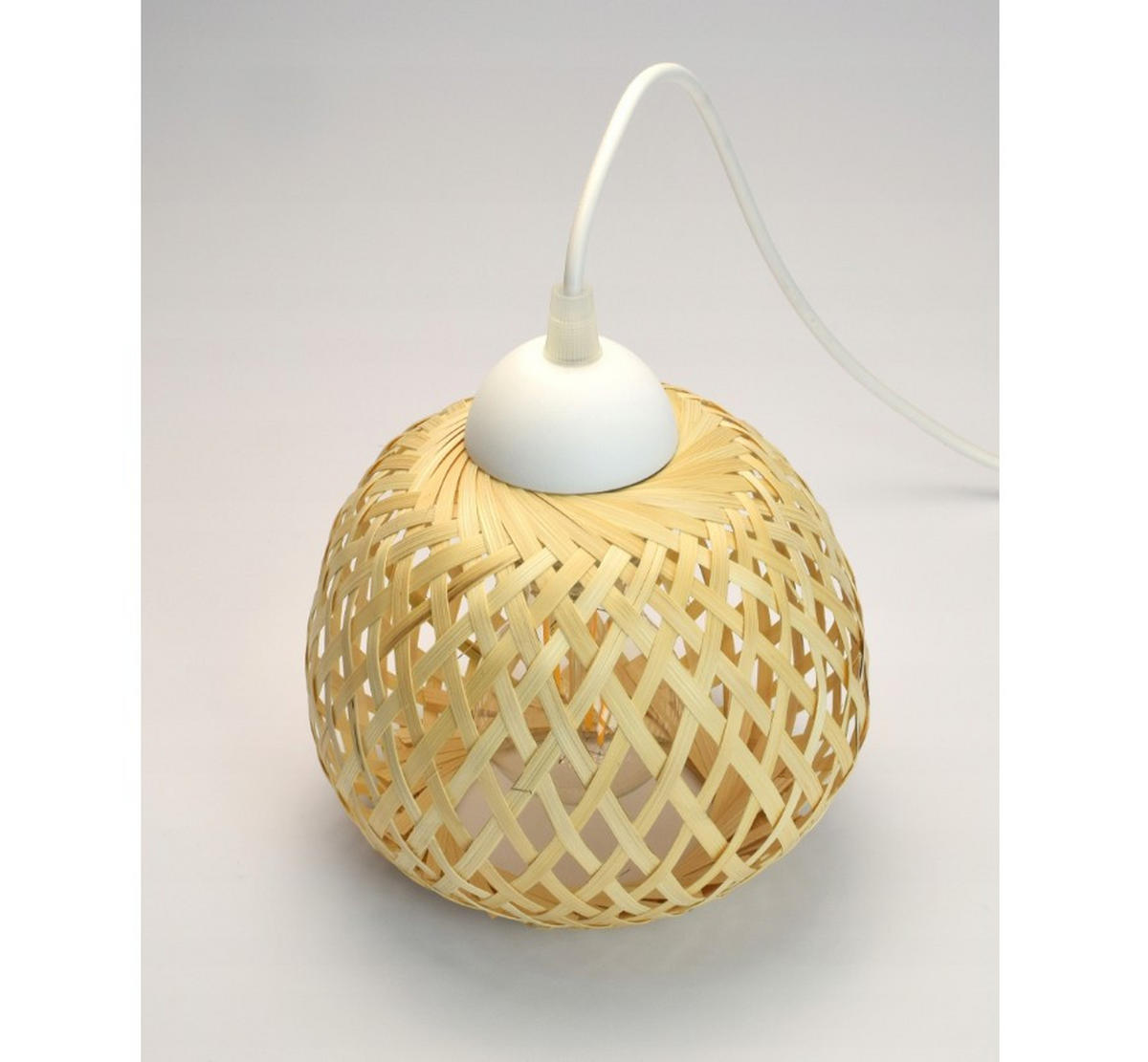 PENDELLEUCHTE BOHO - Beige/Weiß, Glas/Metall (15/34/100cm) - kiki design
