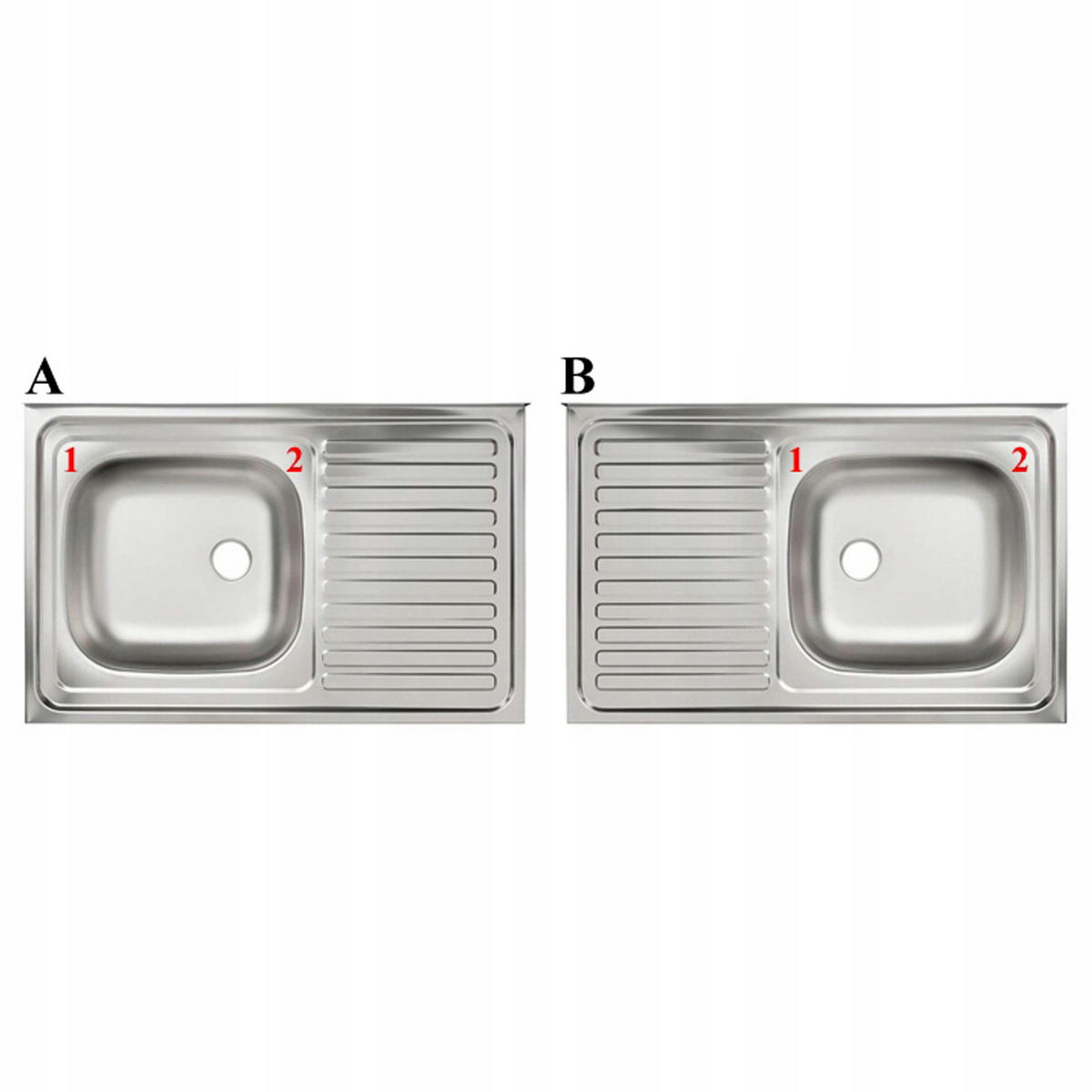SPÜLUNTERSCHRANK 80cm mit Spüle + Armatur weiß - Weiß, Holzwerkstoff (80/82/50cm) - Stamar