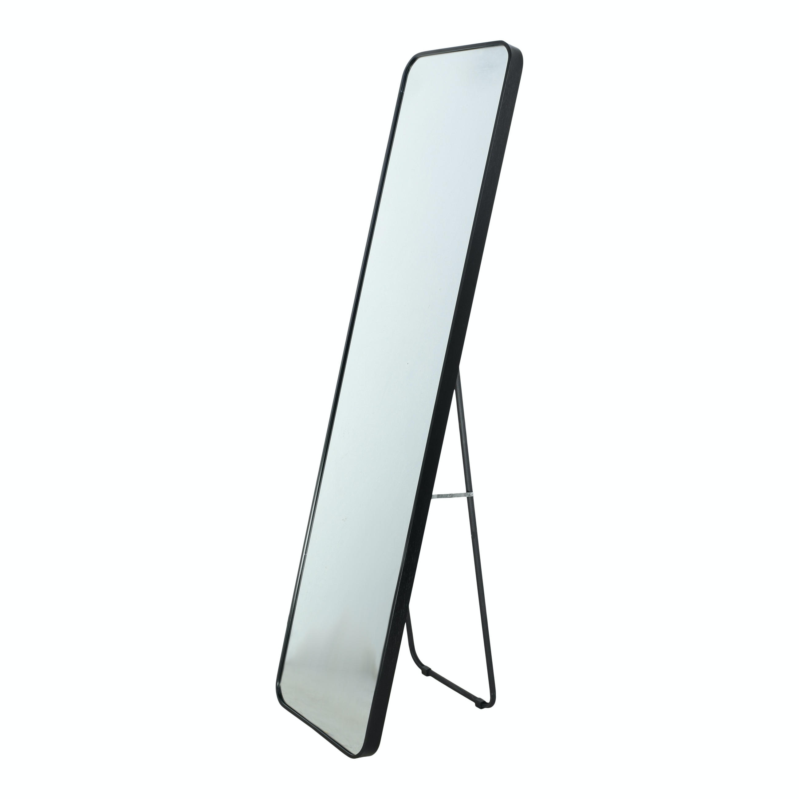 STANDSPIEGEL Alux Schwarz - Schwarz, Metall (40/150/4cm) - Fragix
