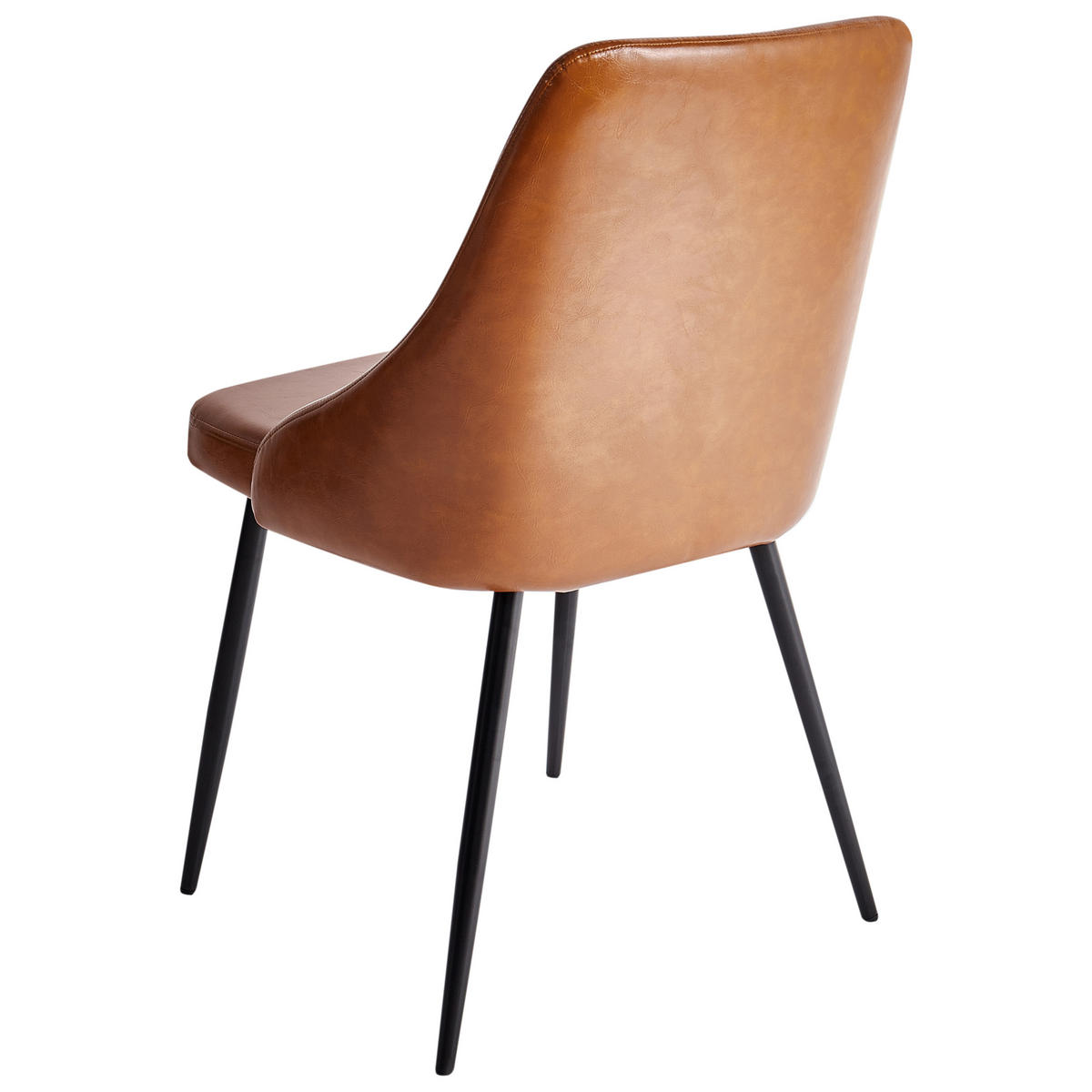 ESSZIMMERSTUHL 2er-Set Kunstleder Goldbraun Valerie - Goldfarben, Kunststoff (54/84/46cm) - Beliani