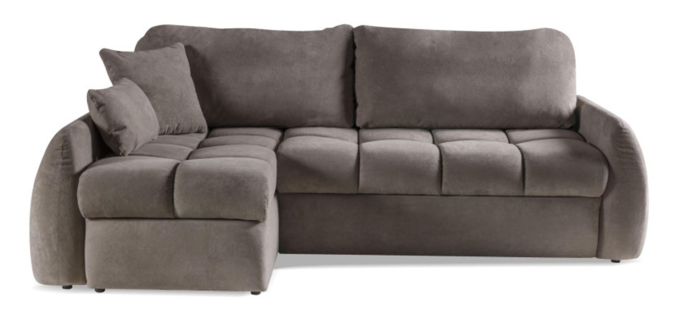 ECKSOFA Universal Flow Mit Doppeltem Bettkasten - Braun, Textil (252/155cm) - Sepro Meble