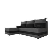 ECKSOFA HEWLET L Sawana 05+14 Links mit Schlaffunktion - Dunkelgrau, Textil (200/140cm) - Bedante