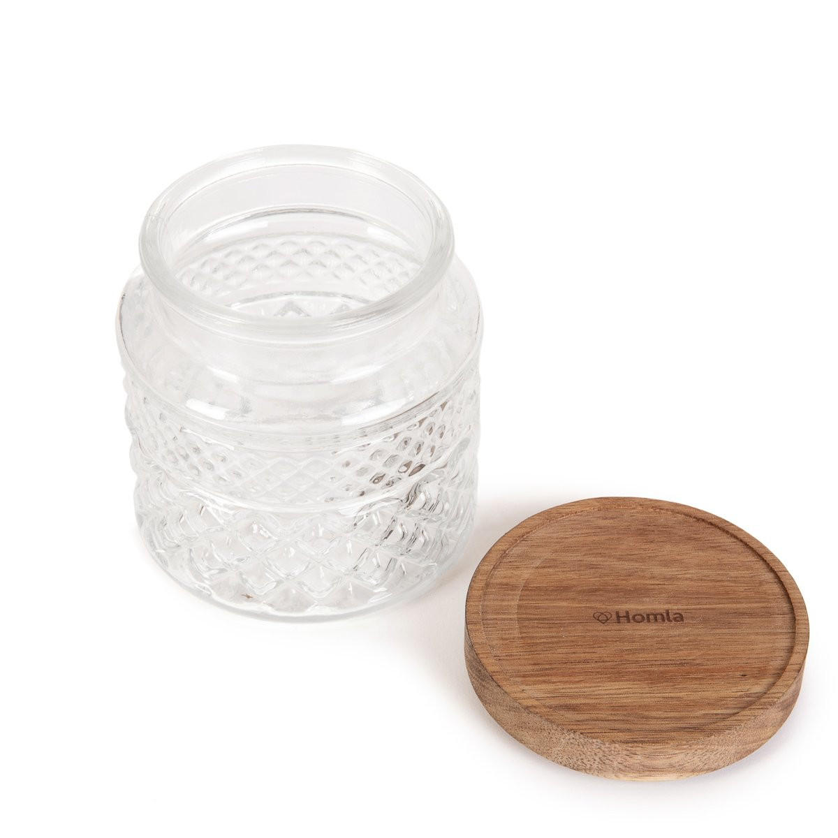 BEHÄLTER Moladri 0,6 l 4er-Set - Transparent, Glas (11/12/11cm) - Homla