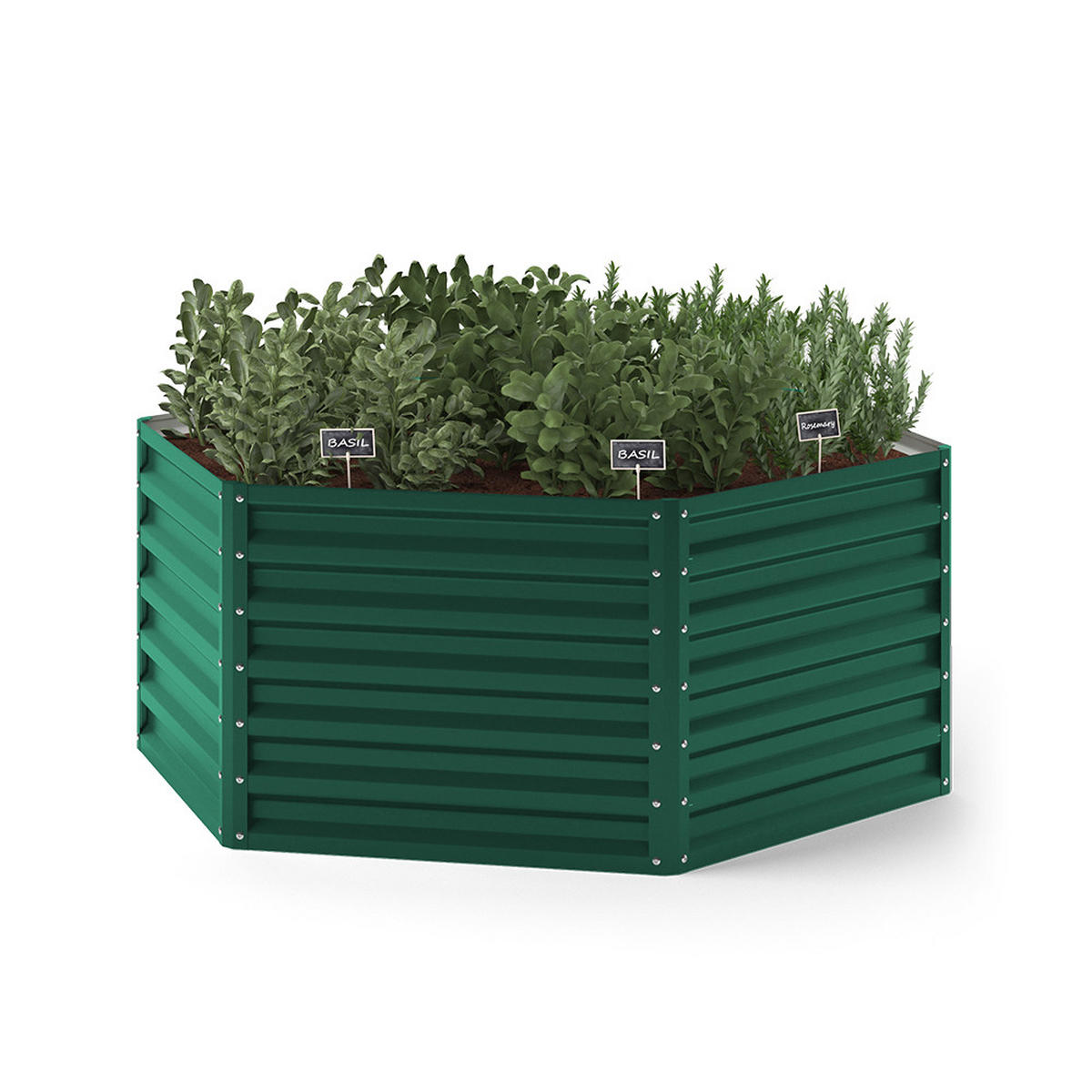HOCHBEET Grün 148.5 x 129 cm - Grün, Metall (148.5/60/129cm) - OK-Living