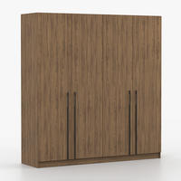 SKŘÍŇ s otočnými dveřmi ROSA II 4D 200/210/55 cm, 4dveřová, ořech - černá/ořechová, dřevo/kompozitní dřevo (200/210/55cm) - imoebel24