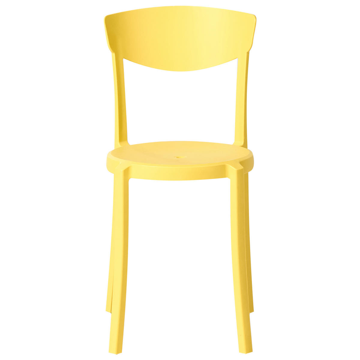 GARTENSTUHL 4er-Set Gelb Vieste - Gelb, Kunststoff (42/80/38cm) - Beliani