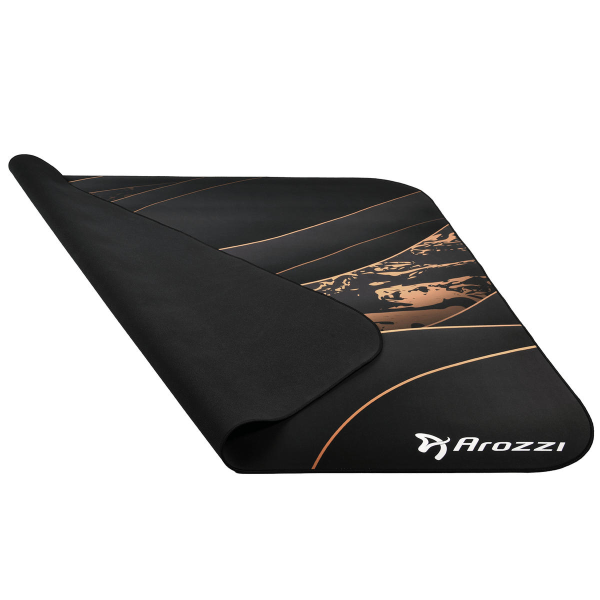 BODENSCHUTZMATTEN Zona Quadrat 116 cm Schwarz Gold - Goldfarben/Schwarz, Textil (116/116cm) - Arozzi