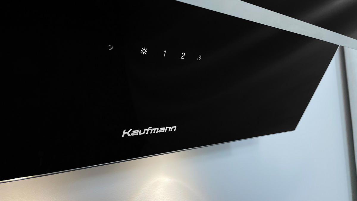 WANDHAUBE LUNA 60 BL, 1000 m³/h, 60 cm, Schwarz - Schwarz, Glas/Metall (59.6/82/40cm) - Kaufmann