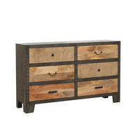 SIDEBOARD Erik Mangoholz Mehrfarbig 84x40x135cm - Multicolor, Holz (135/84/40cm) - DELUKE