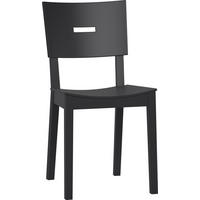 STUHL Eiche massiv - Schwarz, Holz (43/86/50cm) - Vox Möbel