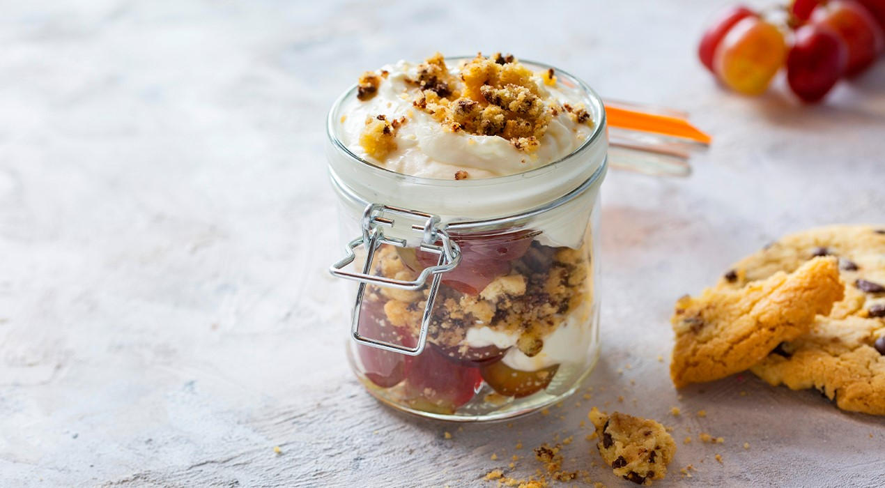 Trauben-Cookie Dessert