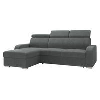 ECKSOFA Oslo 2rLC - Greige/Silberfarben, Holz/Textil (235/170cm) - MIRJAN24