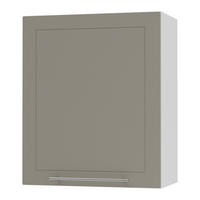 KÜCHENHÄNGESCHRANK Kvantum W2/60 Beige Matt / Weiß Matt 60 / 32,5 / 72cm - Beige/Weiß, Holz/Holzwerkstoff (60/72/32.5cm) - Feldmann-Wohnen
